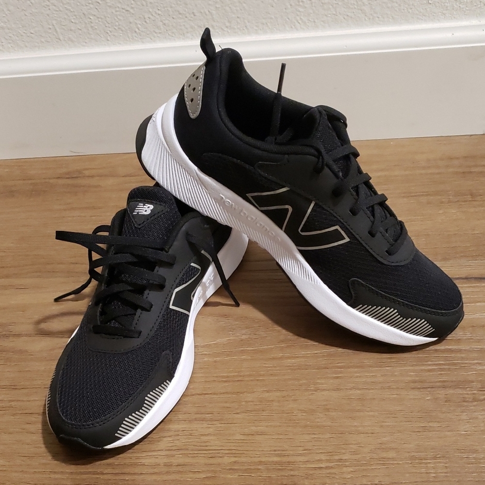 New Balance BOYS Black and White Athletic Shoes